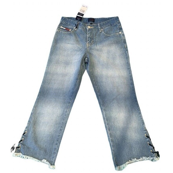 Vtg Y2K 90’s Tommy Hilfiger Relaxed Capri Jeans 3 Womens Juniors Crop NWT! - Picture 2 of 12